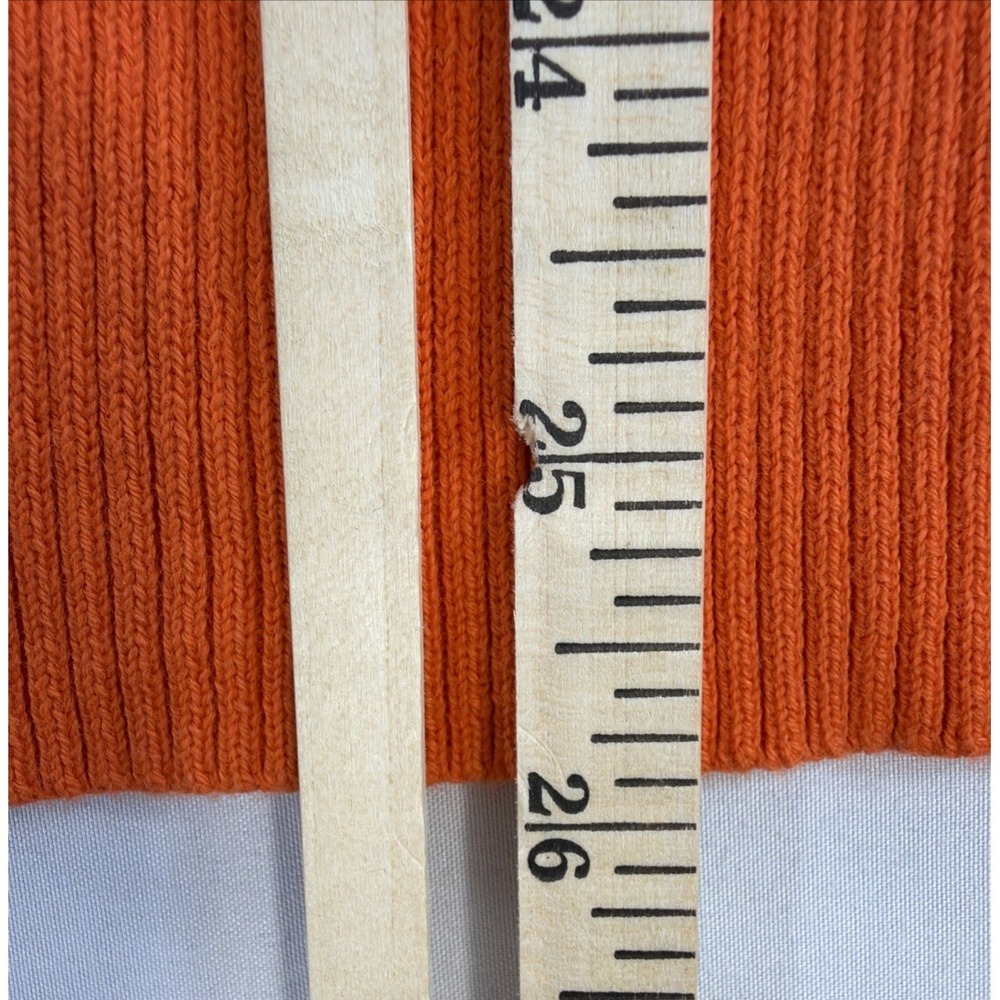 Lauren Ralph Lauren Turtleneck Sweater Women's L Orange Ribbed Knit - Picture 8 of 11